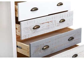 Бяло-сив скрин с 4 чекмеджета , 79 x 80 см Romantica - Marckeric
