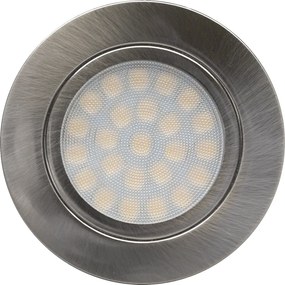 ULTRALUX МИНИ LED ЛУНА ЗА ВГРАЖДАНЕ IP44 4W, 4200K, 220V, 60°, НЕУТРАЛНА СВЕТЛИНА, САТИНИРАН НИКЕЛ - LML220442SN