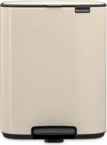 Кош за боклук Brabantia Bo Pedal 1010123, 12 л, Леко затваряне, Противоплъзгаща основа, Бежов