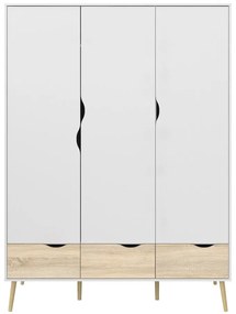 Бял гардероб 147x200 cm Oslo - Tvilum