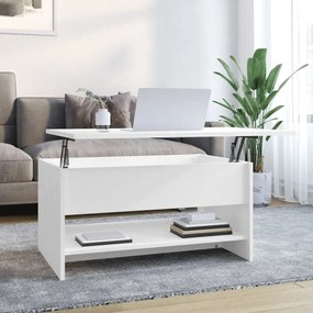 809656 vidaXL Маса за кафе, бяла, 80x50x40 см, инженерно дърво