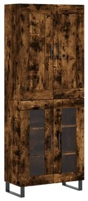 3199646 vidaXL Висок шкаф, опушен дъб, 69,5x34x180 см, инженерно дърво