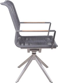 Сив метален градински стол Rubiera – Garden Pleasure