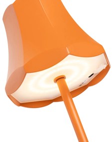 Комплект от 2 ретро настолни лампи оранжеви презареждаеми IP44 - Granny