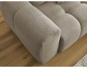 Бежов шенилов сгъваем/с място за съхранение ъглов диван (десен ъгъл) Roxelane – Bobochic Paris