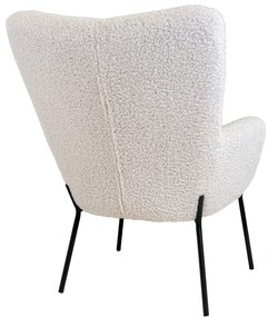 Бял фотьойл от изкуствена кожа Glasgow - House Nordic