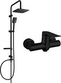 Mexen Sven повърхностен душов комплект с тропически душ и душова батерия Pecos, черен - 72740262-70