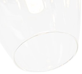 Класическа таванна лампа златиста със стъкло 9-лампа - Elien