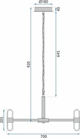 Пендел LED APP770-6C
