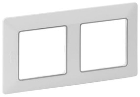 Legrand 754032 - Рамка pro Превключателe VALENA LIFE 2P бяла/хром