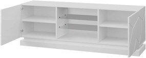 ТВ шкаф Qiu с LED-Черен-Дължина: 200см
