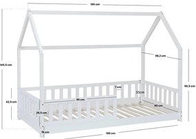 Детско легло Монтесори Аtmosphera Bosco, 90x190 см, MDF