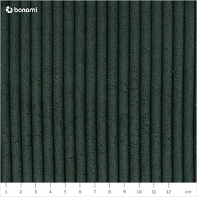 Тъмнозелено двойно легло 160x200 cm тапицирано с място за съхранение с включена подматрачна рамка Mattis Cord – Meise Möbel