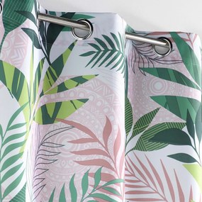 Зелено-розова завеса 140x260 cm Assana – douceur d'intérieur