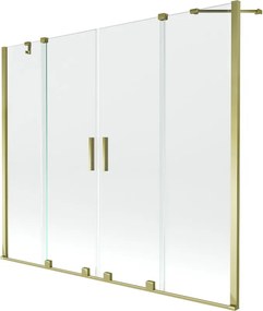 Mexen Velar Duo параван за вана с 2 плъзгащи се крила 180 x 150 см, прозрачен,