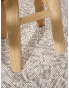 Кръгъл килим за открито и закрито в цвят слонова кост и сиво ø 160 cm Duet Kona – NORTHRUGS