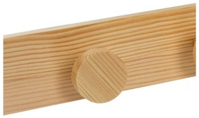 Стенна закачалка от масивен бор в естествен цвят 40 cm Anillos – Casa Selección