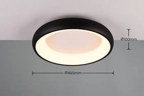 Черно LED затъмняващо се осветително тяло за таван Cardona – Trio