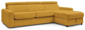 Разтегателен ъглов диван в цвят горчица (променлив) Monaco – Bobochic Paris