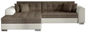 Ъглов разтегателен диван PALERMO, 294x80x196, berlin04/soft033 (beige), ляво