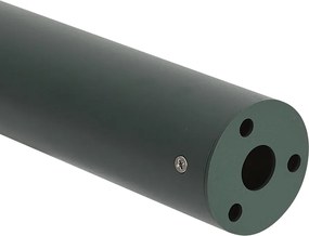 Модерен външен кол зелен с оребрено стъкло, включително LED соларна IP65 - Ribble Mushroom