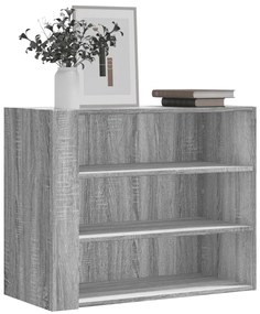 848421 vidaXL Стенен шкаф, сив сонома, 75x35x60 см, инженерно дърво