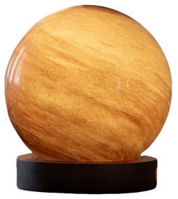 Тъмнокафява светлинна декорация с USB ø 8 cm Sand Storm – Gingko