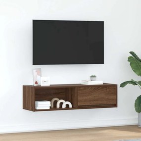 861484 vidaXL ТВ шкаф Кафяв дъб 100x31x25,5 см Инженерна дървесина