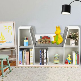 GINGER HOME Етажерка/библиотека/пейка 3в1 WHITE