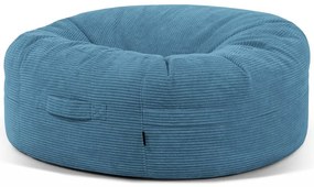 Син пуф от рипсено кадифе Roll 135 – SLOWDOWN