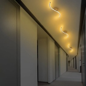 LED осветително тяло за таван в златист цвят 10x67 cm Yilan – Opviq lights