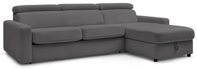 Тъмносив разтегателен ъглов диван (променлив) Monaco – Bobochic Paris