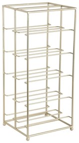 Метален стелаж за вино в златист цвят брой бутилки 10 25x57x22,5 cm Dual Floor – PT LIVING