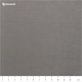 Ъглов диван от сиво кадифе (десен ъгъл) Jodie - Micadoni Home