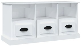 816288 vidaXL ТB шкаф, бял, 100x35x50 см, инженерно дърво