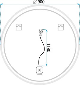 Огледало LED 90cm FFJ90