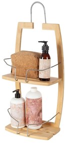 Висящ бамбуков рафт за баня в в естествен цвят цвят– Compactor