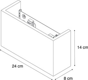 Интелигентна стенна лампа дъбов 24 см с включен Wifi G9 - Otan