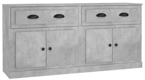 3185267 vidaXL Сайдборди, 2 бр, бетонно сиви, инженерно дърво