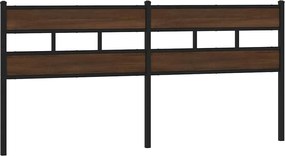 4017187 vidaXL Резервна табла за легло, кафяв дъб, 180 см, стомана и инженерно дърво