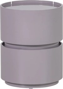 Светлосиво гланцово нощно шкафче Lunex – WOOOD