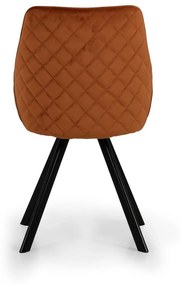 Трапезни столове от оранжево кадифе в комплект от 2 броя Ritz - Tenzo