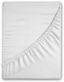 Бял еластичен фланелен чаршаф 140x200 cm – Good Morning