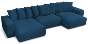 Тъмносин ъглов диван от рипсено кадифе Voltaire – Bobochic Paris