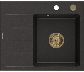 Mexen Ben гранитна мивка с една камера с отцедник, дясна 600 x 500 мм,