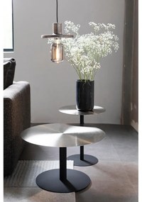 Метална кръгла масичка за кафе в черен и златист цвят ø 60 cm Snow – Zuiver