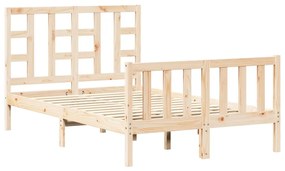 3191966 vidaXL Рамка за легло без матрак, 120x200 см, масивна чамова дървесина