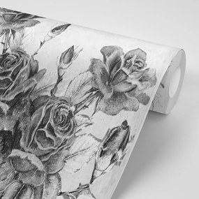 Тапет – Черно-букет рози