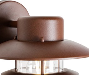 Индустриална стенна лампа ръждиво кафява IP44 - Shell