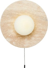 Бежова каменна стенна лампа ø 12 cm Hilde – Opviq lights